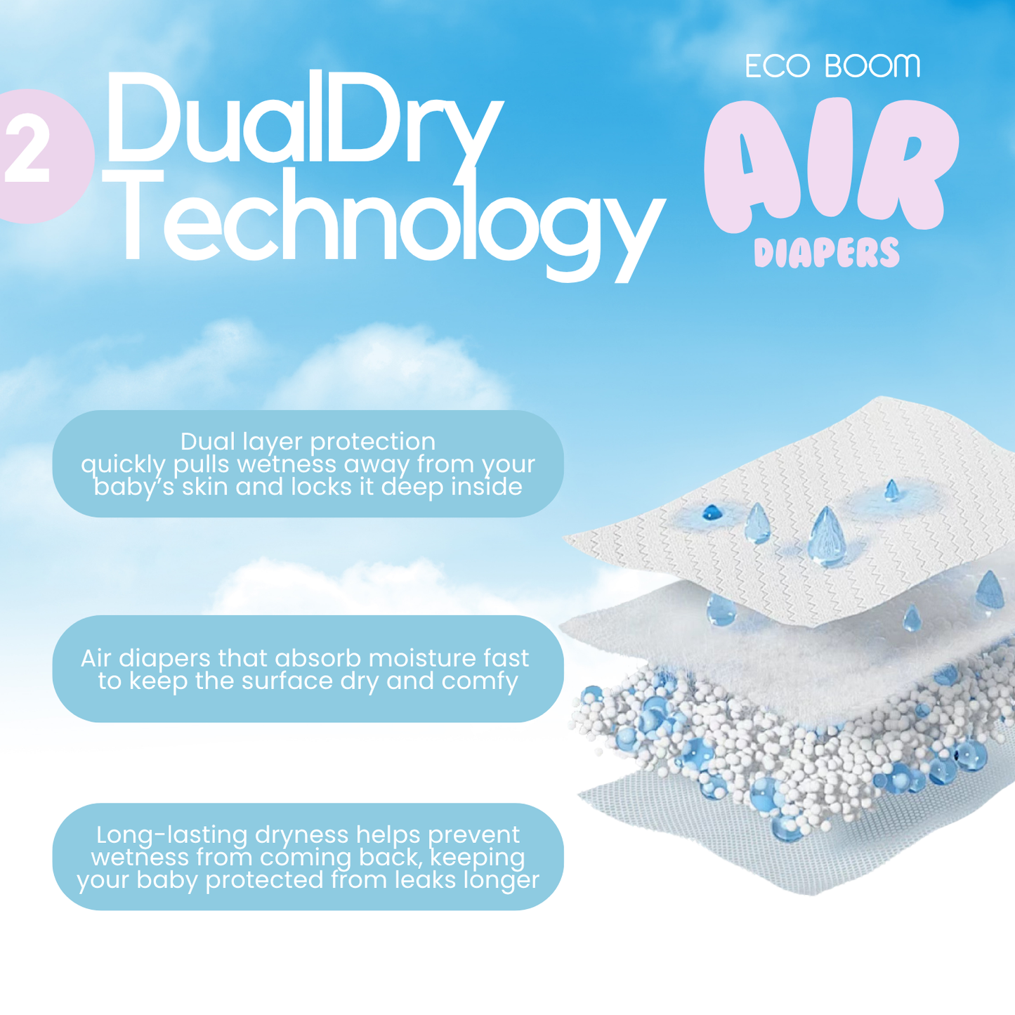 New! Air Bamboo Tape Diapers