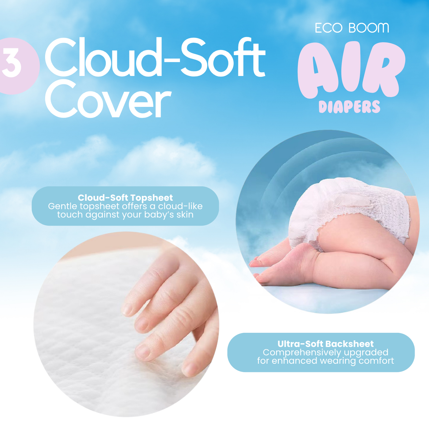 New! Air Bamboo Tape Diapers