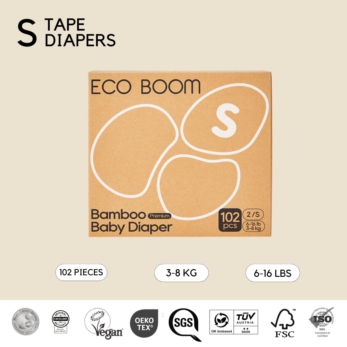 Premium Bamboo Tape Diapers