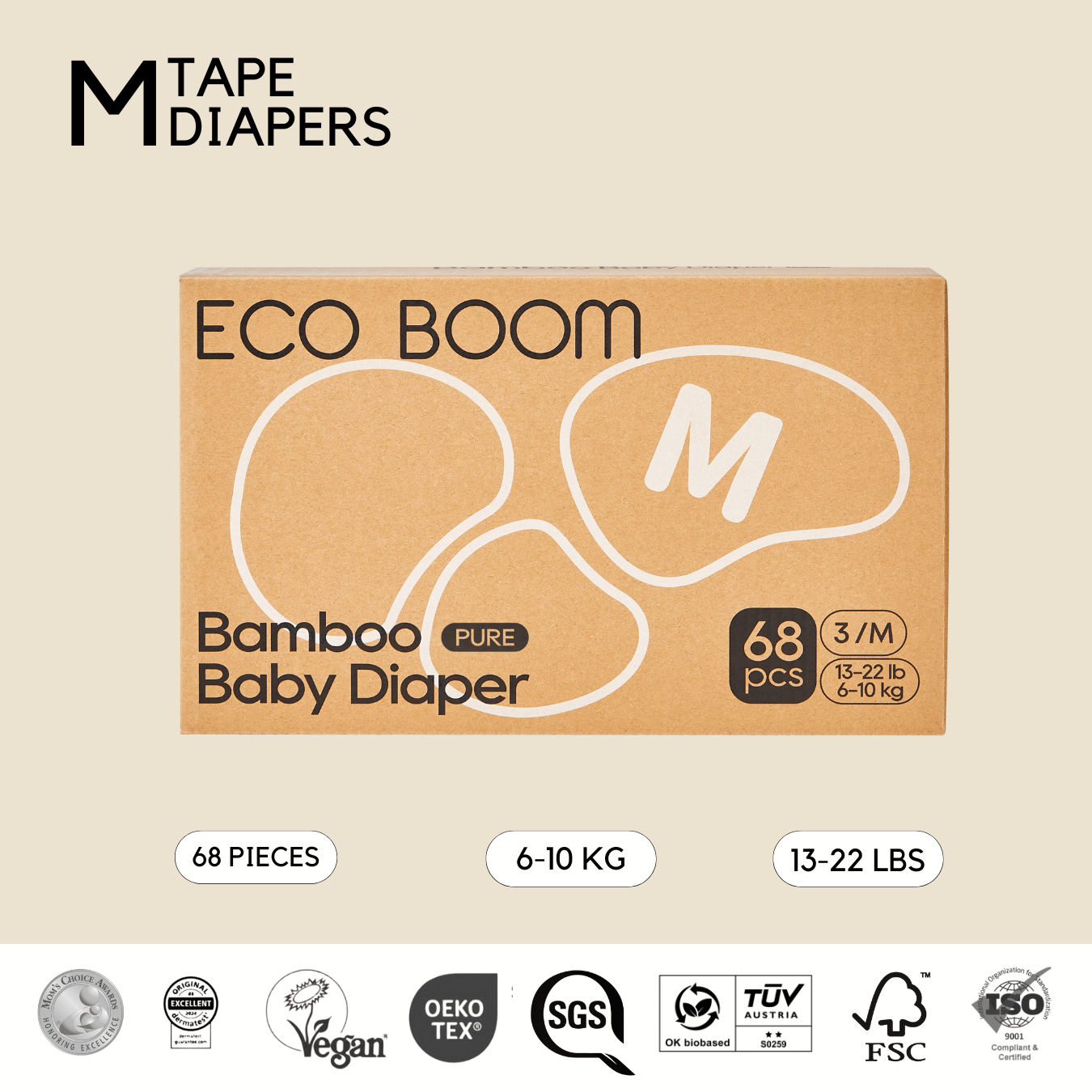 Premium Bamboo Tape Diapers