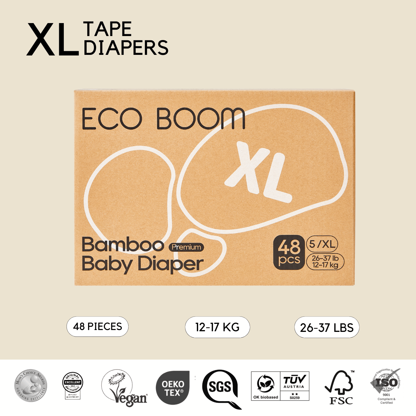 Premium Bamboo Tape Diapers